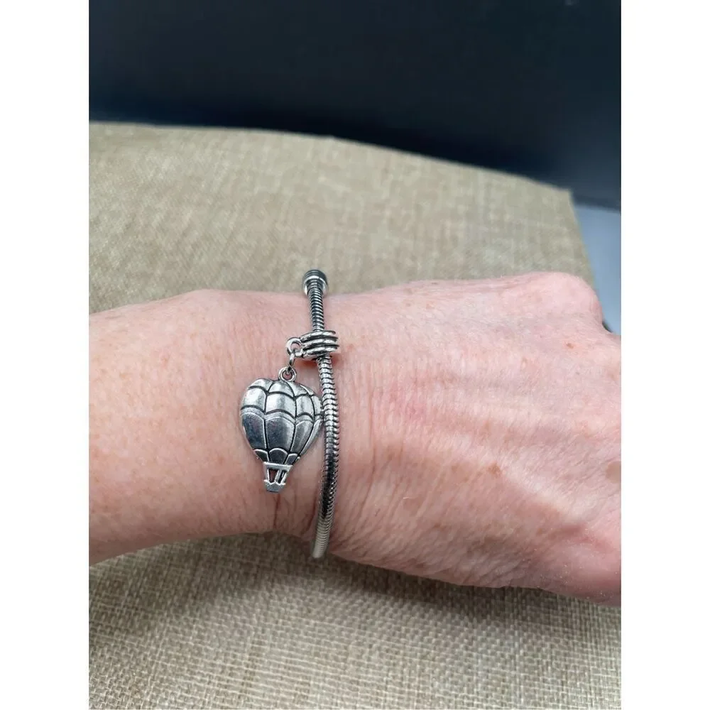 EPJ Hot Air Balloon Bracelet Snake Chain Charm Bracelet